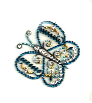 The Blue Intricate Butterfly Body Jewel