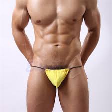 Kaamastra Breathable Men Sexy Thong Yellow
