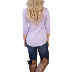 Kaamastra Casual Regular Full Sleeve Women Top T-shirt - Purple