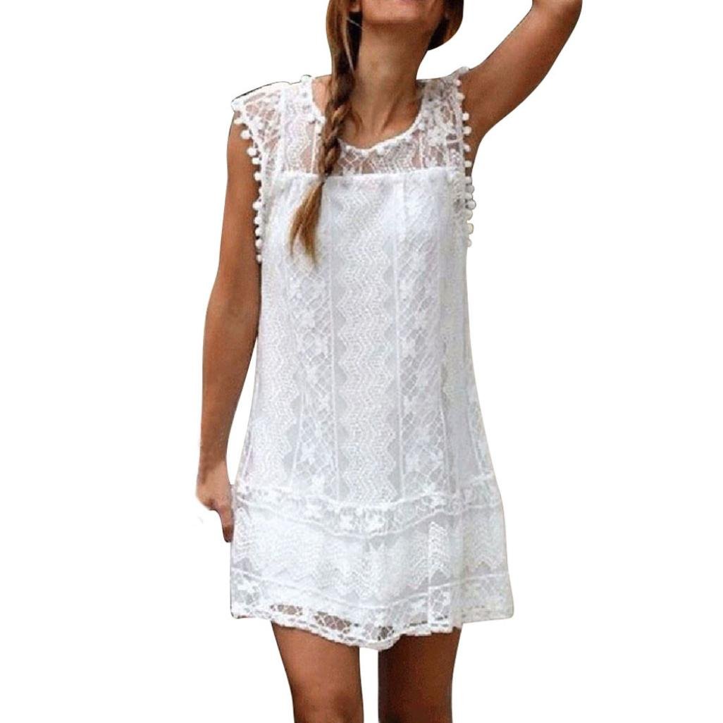 Kaamastra Round Neck Tassel Lace Plain Casual Mini Dresses