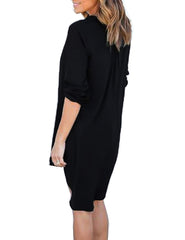 Kaamastra Long-Sleeved V-Neck Casual Dress for summer