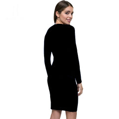 Kaamastra Front Keyhole Midi Pencil Dress