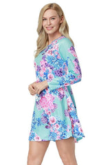 Kaamastra Floral Print Pattern Mini Length Dress