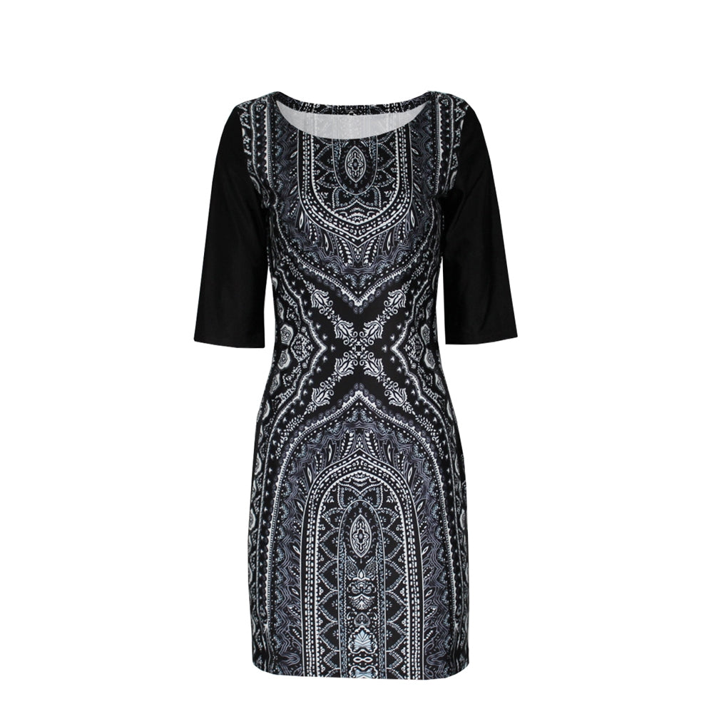 Kaamastra Sexy Half Sleeves Bodycon Dress for Women
