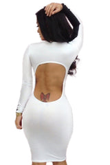 Kaamastra Sexy Black White Club Bodycon Dress
