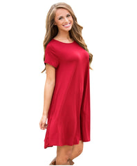 Kaamastra Short Sleeve Flared Maroon Top T Shirt