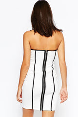 Kaamastra Black & White Printed Bon-conscious Vintage Dress for Women