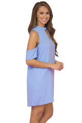 Kaamastra Woman's Blue Lace V Neck Full Sleeve Top
