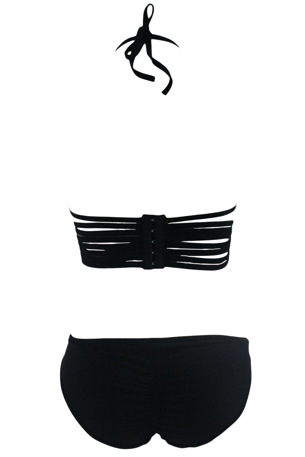 Kaamastra Binding Triangular Black Bikini Swimsuit