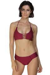 Kaamastra Maroon Micro Bikini Beach Bikini Swimsuit For Women