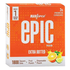 Manforce Epic Desire Orange Flavor Condom Pack of 3