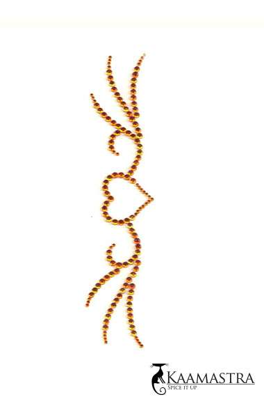 The Orange Heart Crystal Arm Band