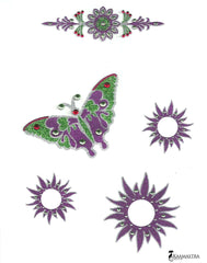 The Purple Butterfly Body Jewel Set