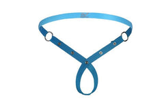 Kaamastra Studded Men Crossed Display Thong Blue