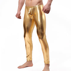 Kaamastra Sexy Latex Men Pants Golden