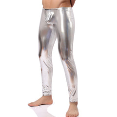 Kaamastra Sexy Latex Men Pants Silver