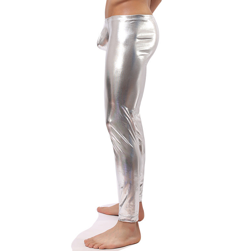 Kaamastra Sexy Latex Men Pants Silver