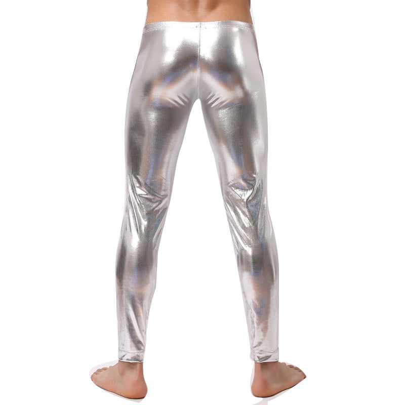 Kaamastra Sexy Latex Men Pants Silver