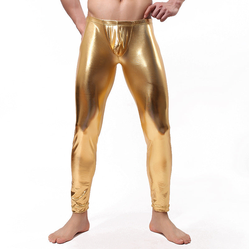 Kaamastra Sexy Latex Men Pants Golden
