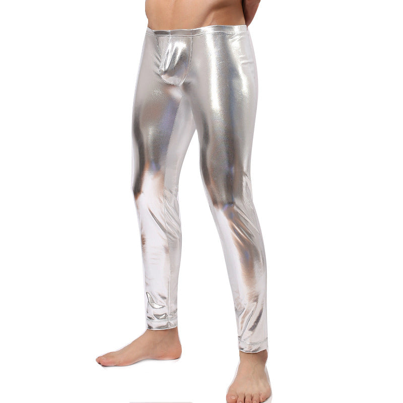 Kaamastra Sexy Latex Men Pants Silver