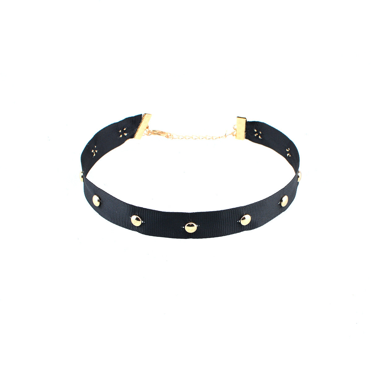 Kaamastra Rivet Studded Leather Choker