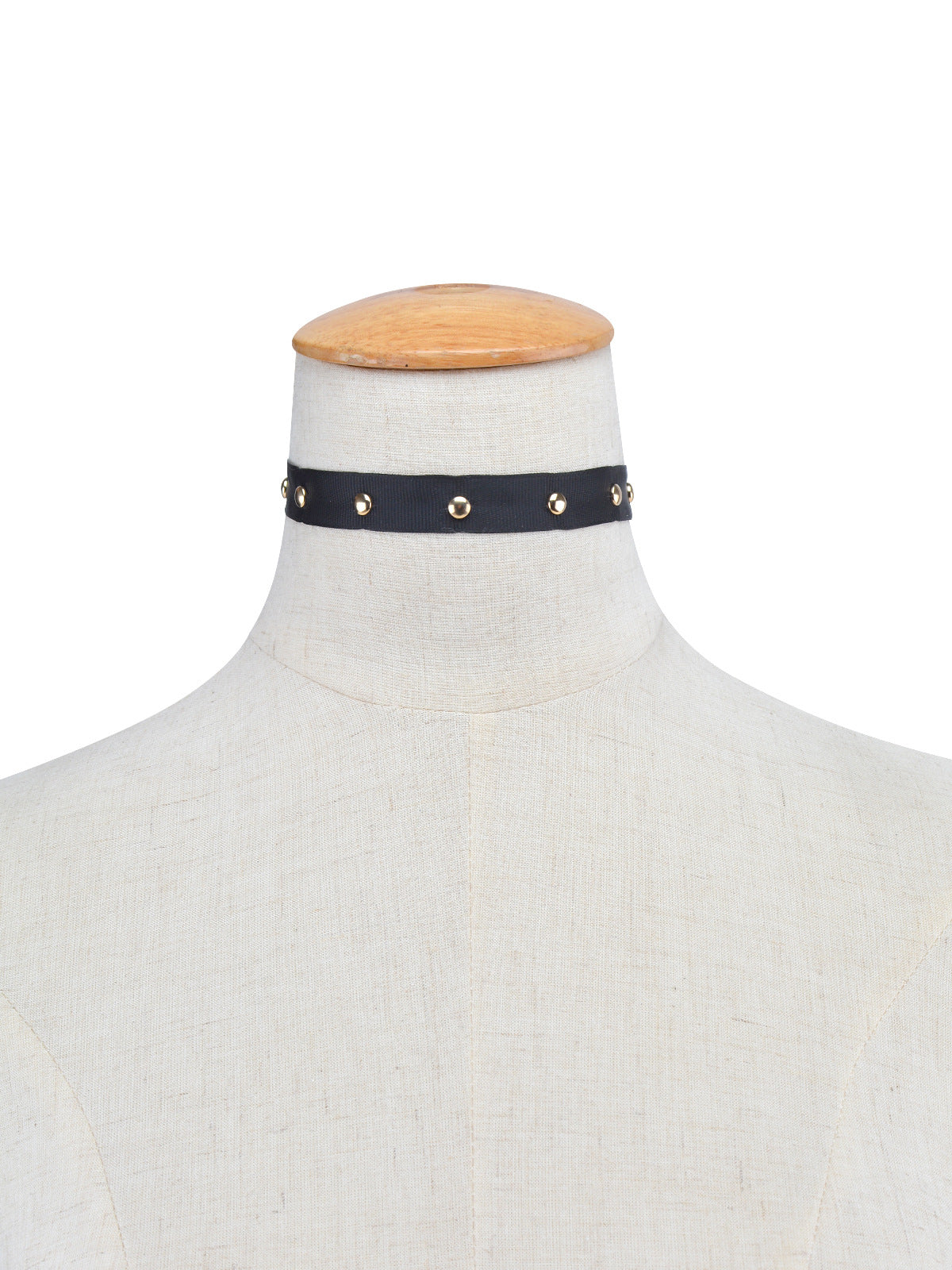 Kaamastra Rivet Studded Leather Choker