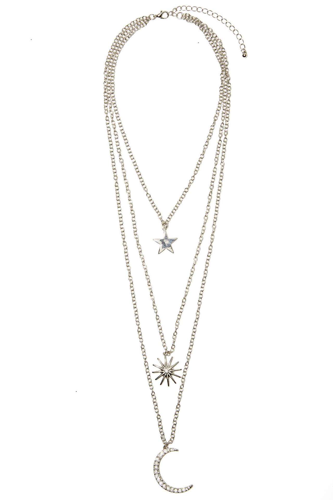 Kaamastra Antique Silver Three Layer Chain