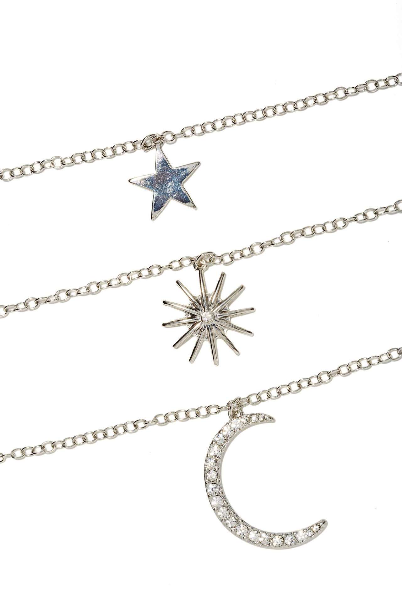 Kaamastra Antique Silver Three Layer Chain