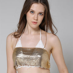 Kaamastra Gold Sequins Bra