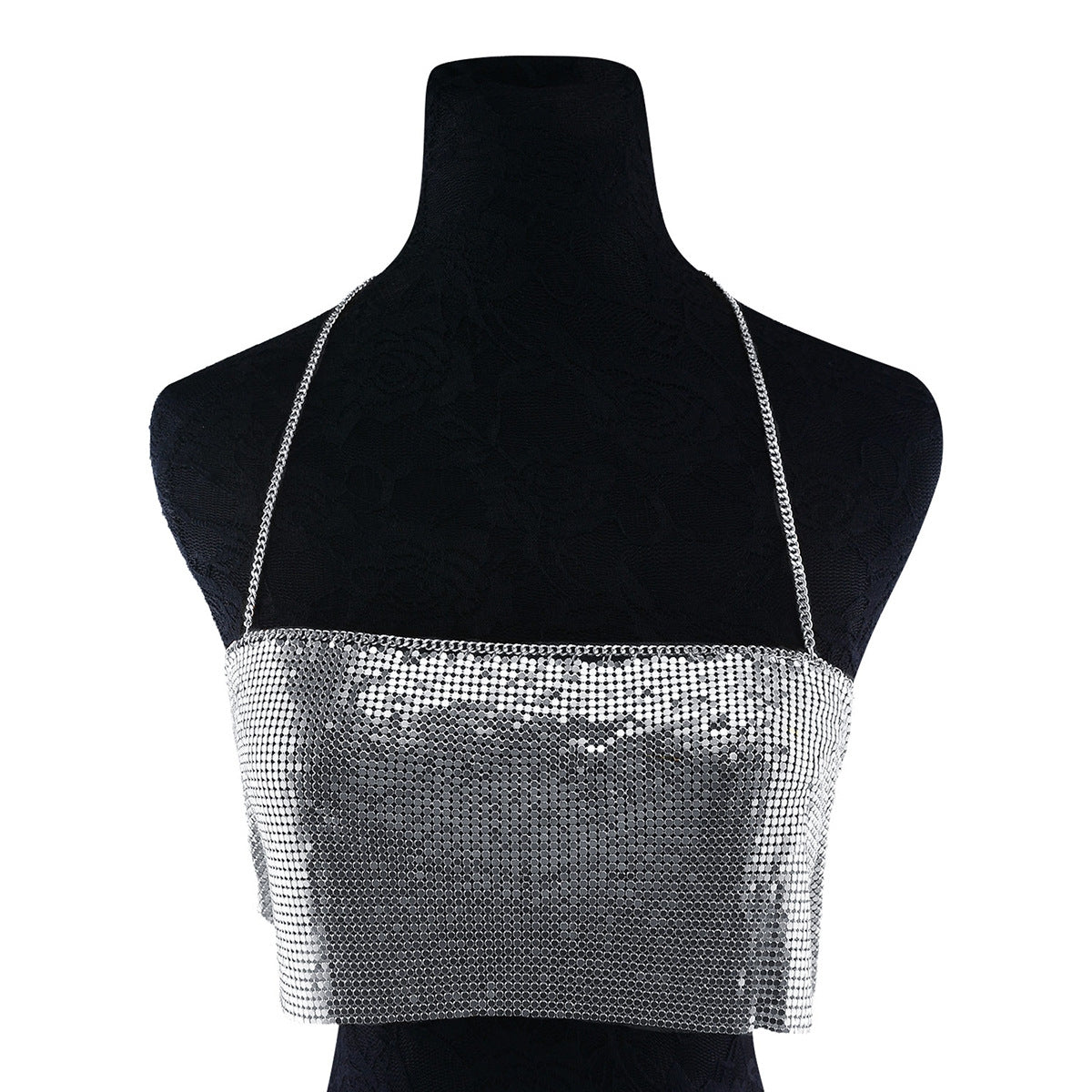 Kaamastra Silver Sequins Bra