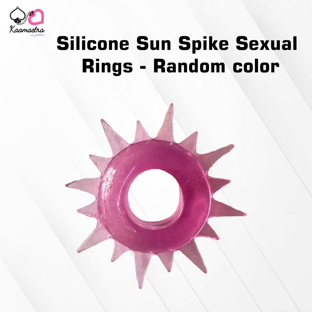 Kaamastra Silicone Sun Spike Sexual Rings - Random color