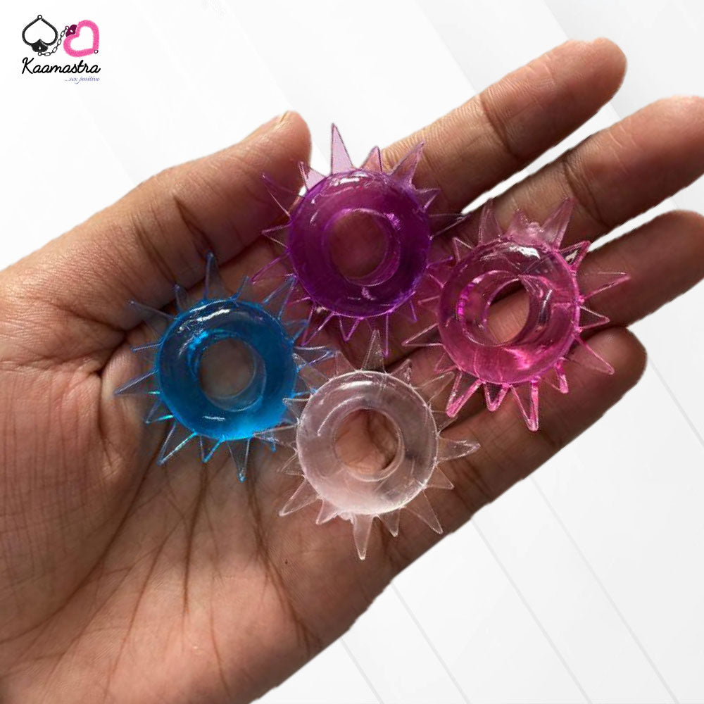 Kaamastra Silicone Sun Spike Sexual Rings - Random color