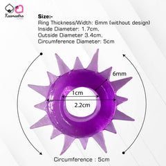 Silicone Colored Penis Ring with Spikes for Men