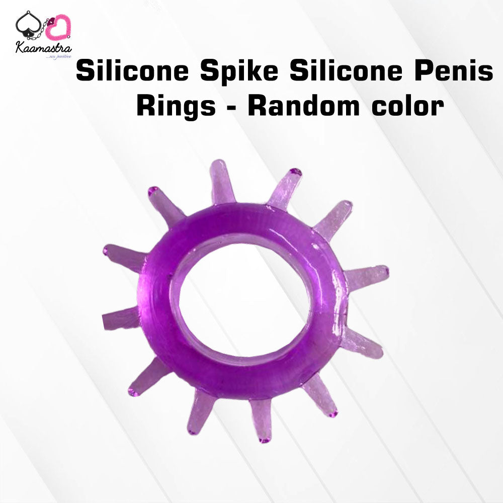 Kaamastra Silicone Spike Silicone Penis Rings - Random color