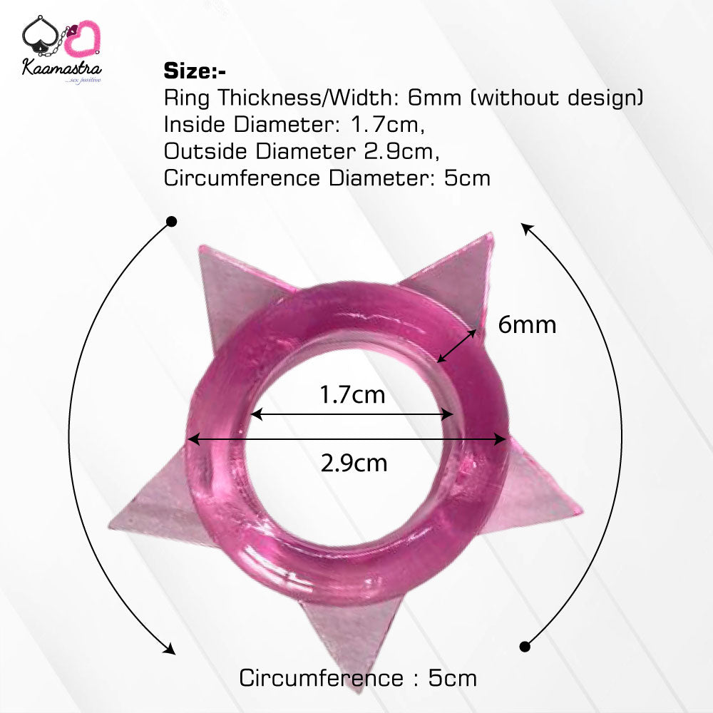 Star Shaped Erotic Pleasure Ring for Men from Kaamastra