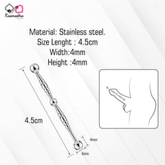 Kaamastra Stainless Steel 3 Beads Catheter Urethral Sounding