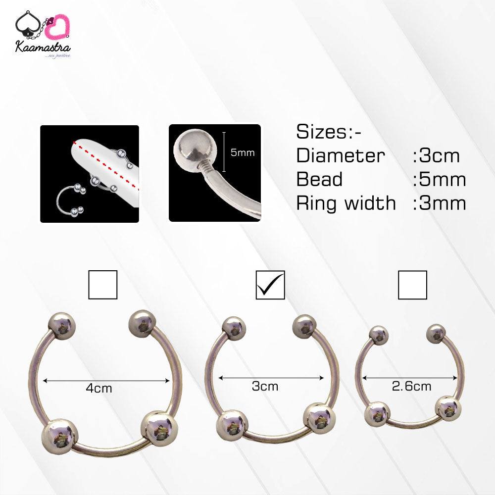 Kaamastra Steel C-Shape 3cm Penis Delay Ring