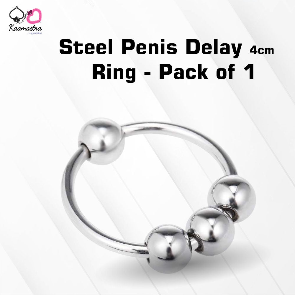 Kaamastra 4cm Steel Penis Delay Ring - Pack of 1