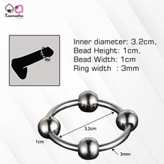 Kaamastra 3.2cm Stainless Steel Penis Delay Ring - Pack of 1