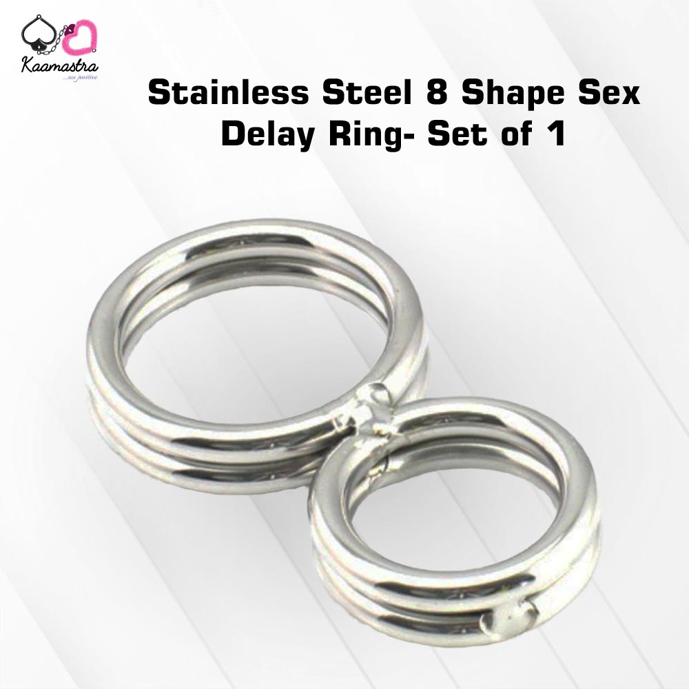 Kaamastra Stainless Steel 8 Shape Sex Delay Ring- Set of 1