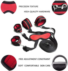 Kaamastra Bed Restraint Kit With Eyemask- Red