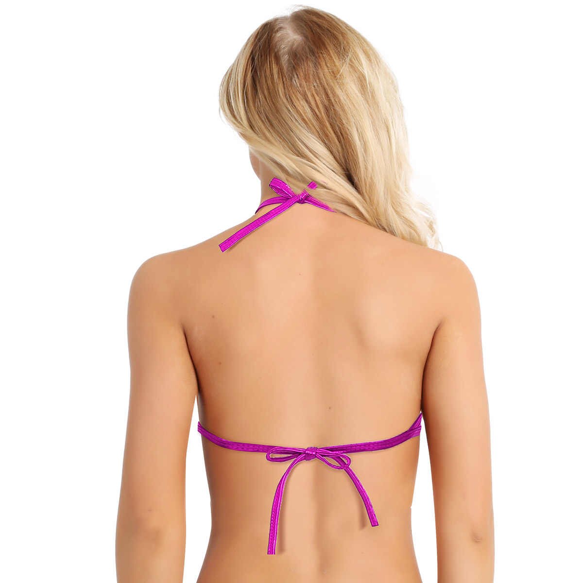 Kaamastra women Sexy Faux Leather Clubwear Lingerie Bra -Pink