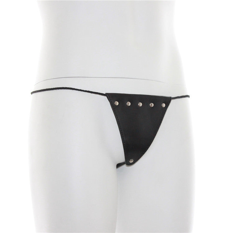 Kaamastra Leather Studded Thong