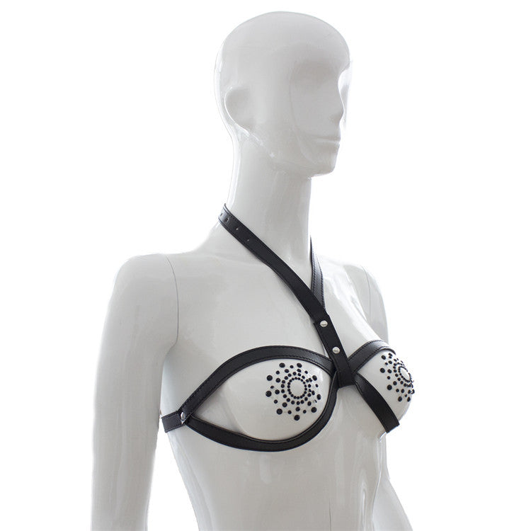 Kaamastra Leather Harness Open Bra