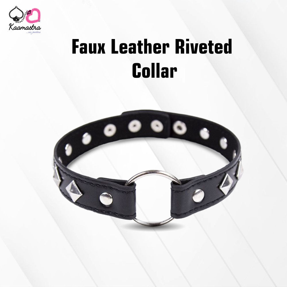 Kaamastra Faux Leather Riveted Collar