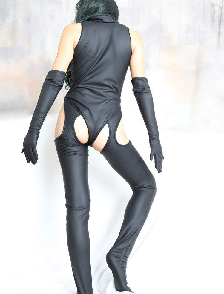 Kaamastra Milena Latex Cleavage Bodysuit Women Cat suit