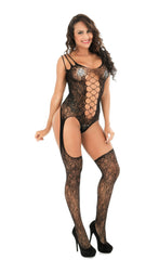 Kaamastra Fishnet Black Body Stockings & Free Thong