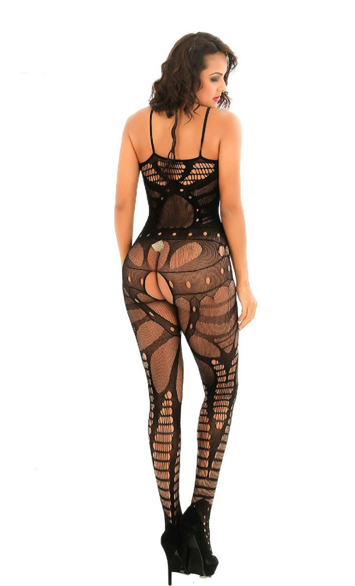 Kaamastra Black Full Body Stockings with Thong