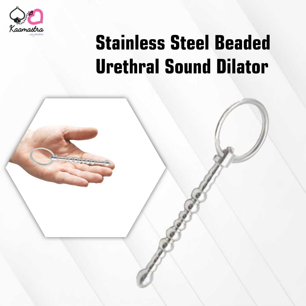 Kaamastra Stainless Steel Beaded Urethral Sound Dilator