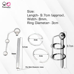 Kaamastra Stainless Steel 2 Rings Urethral Sounds